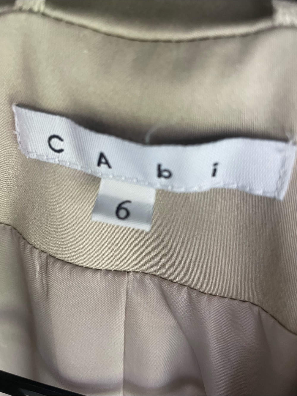 CAbi Women's Cream Beige Khaki Tailored Button Blazer Jacket - Picture 6 of 13